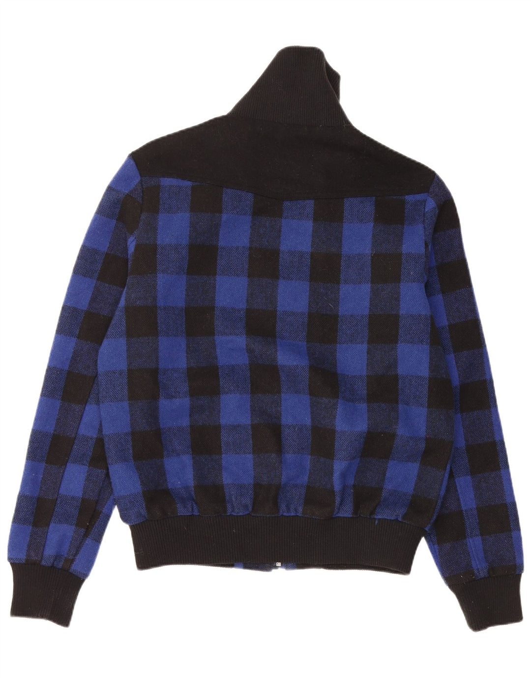 FRANKIE GARAGE Ανδρικό Bomber Jacket UK 38 Medium Blue Gingham Polyester