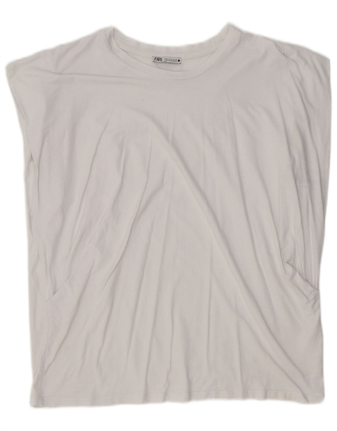 Zara Γυναικείο T-Shirt Oversized Top UK 10 Small White