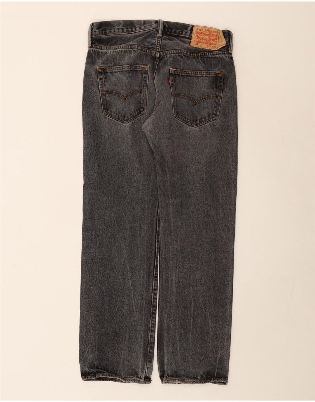 Levi's Mens 501 Straight Jeans W32 L32 Γκρι βαμβακερό