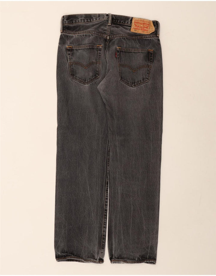 Levi's Mens 501 Straight Jeans W32 L32 Γκρι βαμβακερό