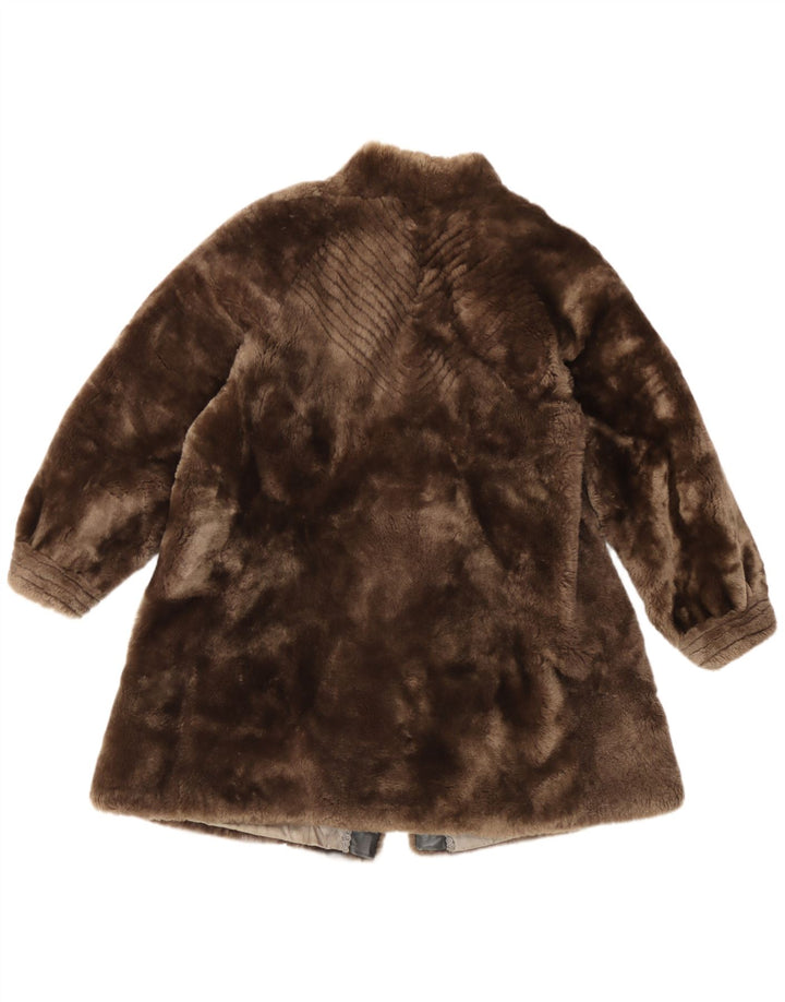 Vintage Γυναικείο Πανωφόρι από Faux Fur UK 12 Medium Brown