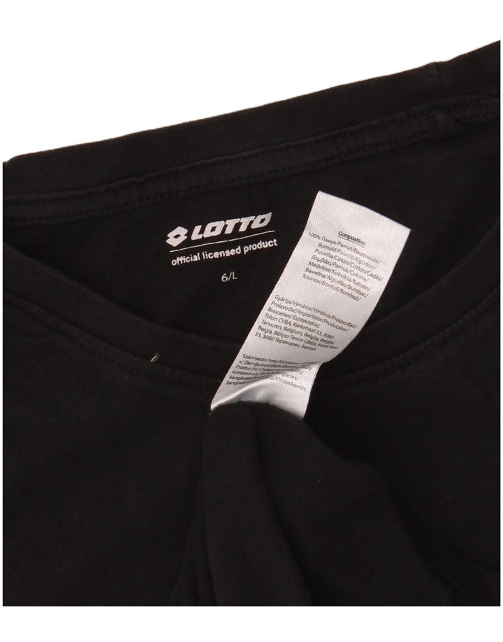 Γυναικείο T-Shirt LOTTO Top UK 16 Large μαύρο βαμβακερό