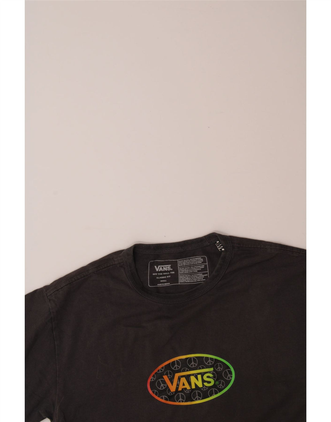 VANS Mens Classic Fit Graphic T-Shirt Top Small Grey Vintage Vans and Second-Hand Vans from Messina Hembry 