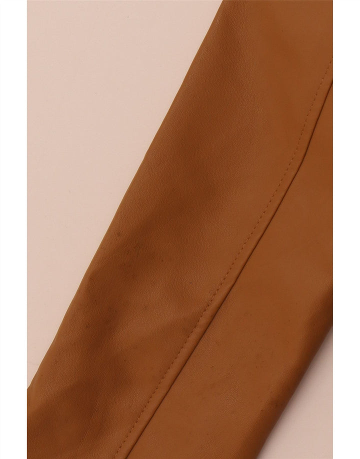 Zara Γυναικείο Μπουφάν από Faux Leather UK 10 Small Beige Polyester