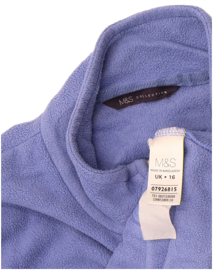 Marks & Spencer Γυναικείο Fleece Jacket UK 16 Large Purple Polyester