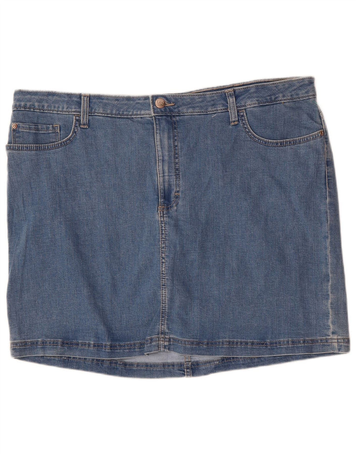 Γυναικεία τζιν φούστα με κανονική εφαρμογή LEE US 22 3XL W44 Μπλε βαμβακερή