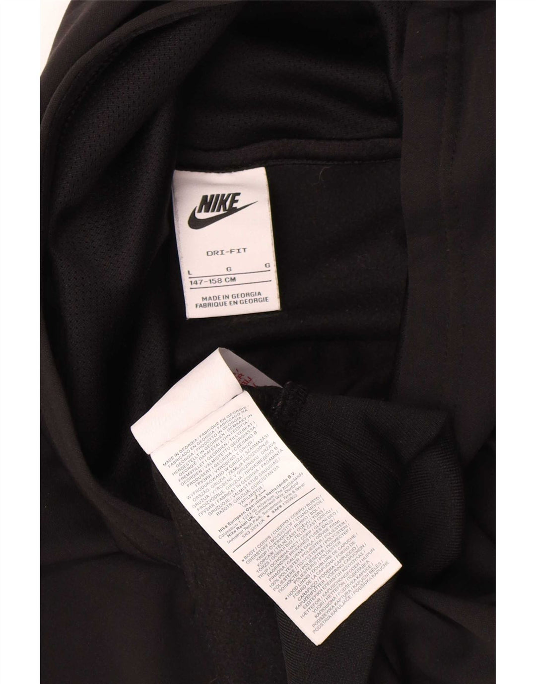 Nike Boys Graphic Hoodie Jumper 12-13 ετών Μεγάλος Μαύρος Πολυεστέρας