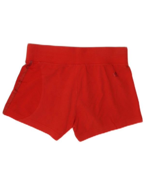 Γυναικείο αθλητικό σορτς Adidas UK 10 Small κόκκινο βαμβακερό