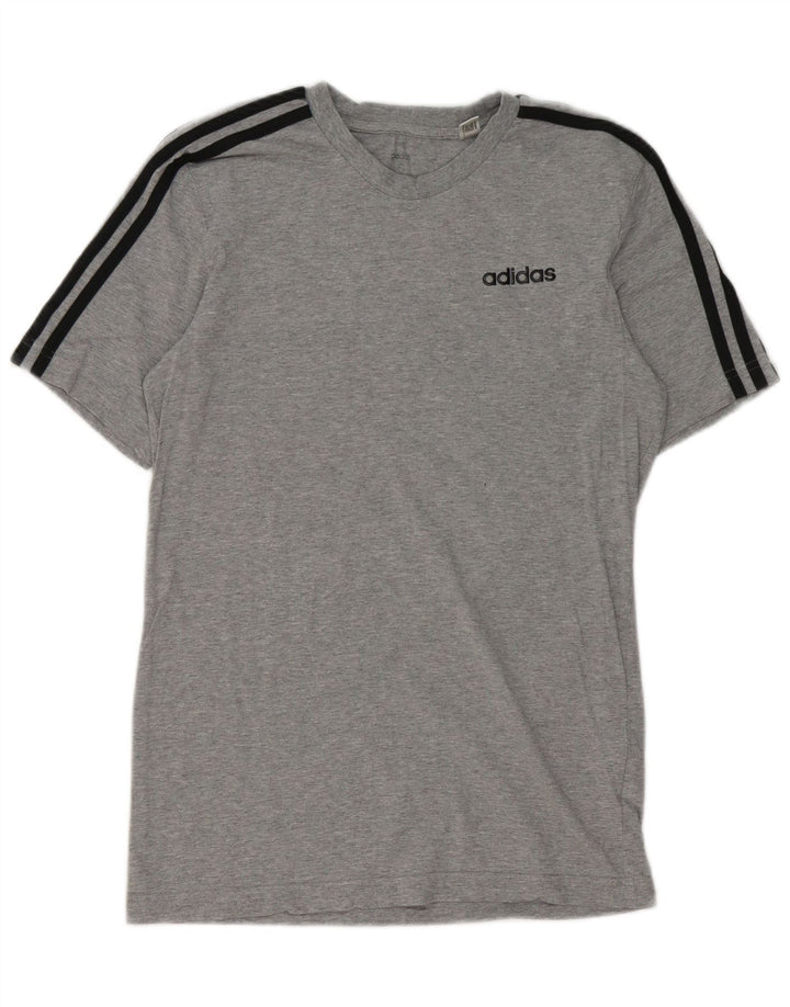 Ανδρικό T-Shirt Adidas Top Μικρό γκρι βαμβακερό