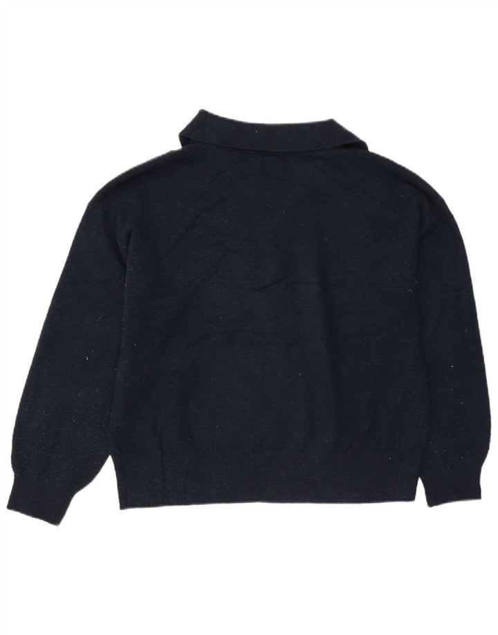 Marks & Spencer Γυναικείο πουλόβερ με λαιμό πόλο UK 14 Medium Navy Blue