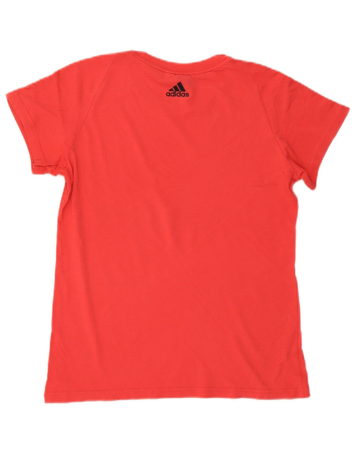 Γυναικείο γραφικό T-Shirt ADIDAS Top UK 14 Medium Red
