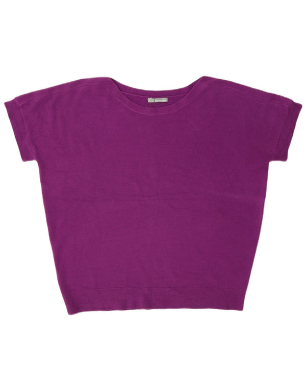 Marks & Spencer Γυναικείο πουλόβερ με λαιμόκοψη UK 18 XL Maroon