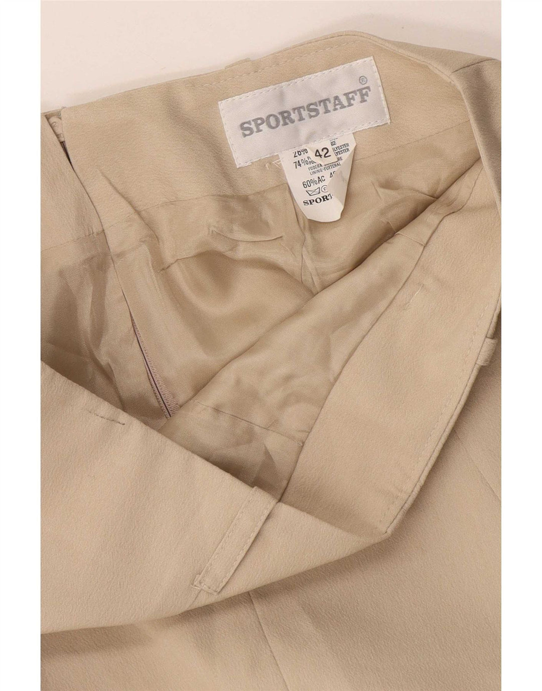 Sport Staff Γυναικεία Μίνι Φούστα IT 42 Medium W32 Beige Rayon