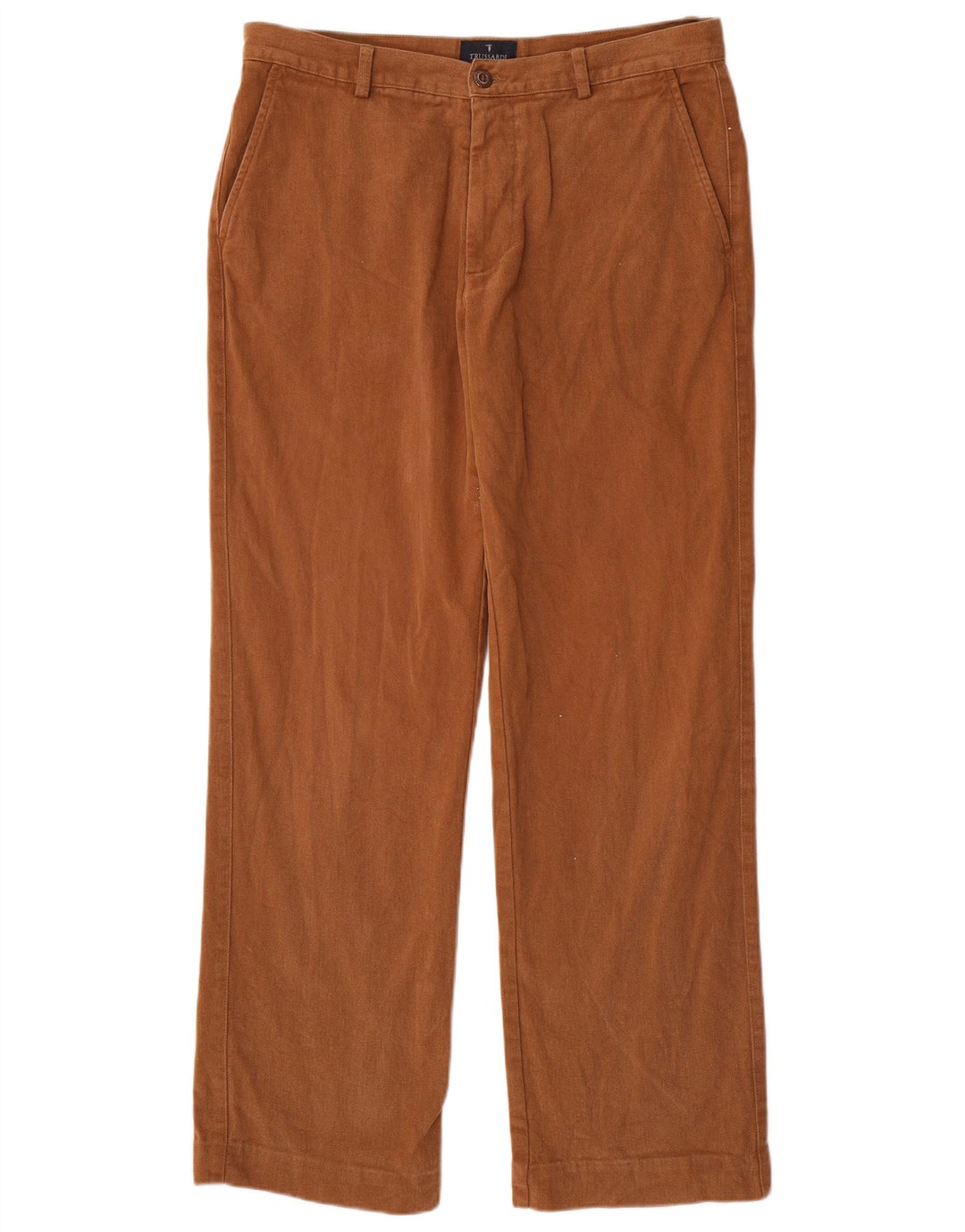 TRUSSARDI Ανδρικό ίσιο παντελόνι Chino IT 52 XL W34 L31 Καφέ βαμβακερό