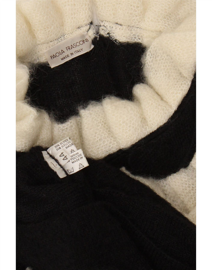 Γυναικείο πουλόβερ με λαιμό χελώνα VINTAGE IT 44 Μεσαίο Μαύρο Floral