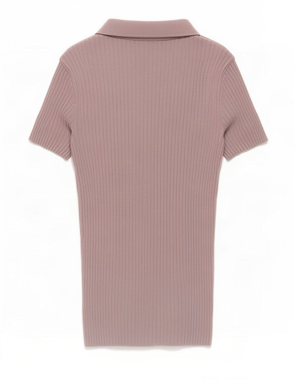 Zara γυναικείο μπλουζάκι πόλο UK 12 Medium Purple