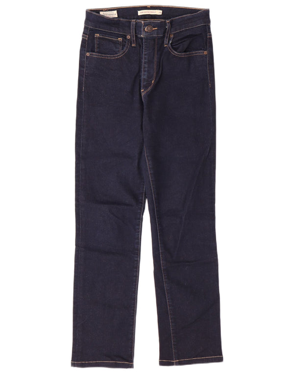 LEVI'S Γυναικείο 724 Ψηλό ίσιο τζιν W28 L26 Navy Blue Cotton