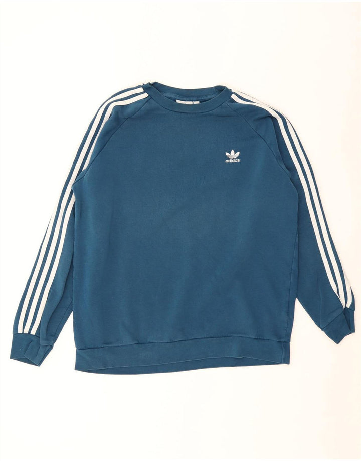 Ανδρικό φούτερ Adidas Jumper μεγάλο μπλε βαμβακερό