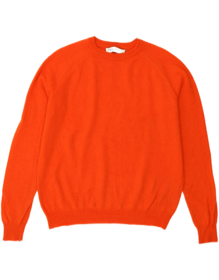 Ανδρικό πουλόβερ Zara Crew Neck Jumper Μικρό Μαλλί πορτοκαλί
