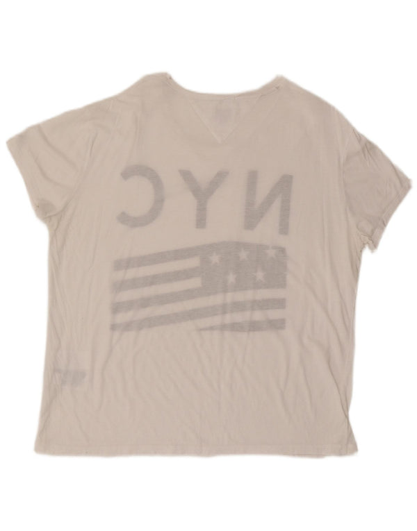 Ανδρικό γραφικό T-Shirt Tommy Hilfiger Top XL Λευκό βαμβακερό