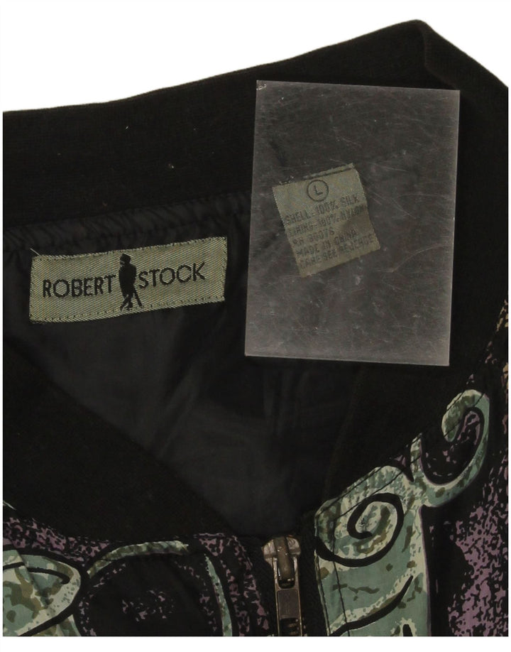 Robert Stock Ανδρικό μπουφάν Bomber Loose Fit UK 40 Μεγάλο πολύχρωμο Paisley