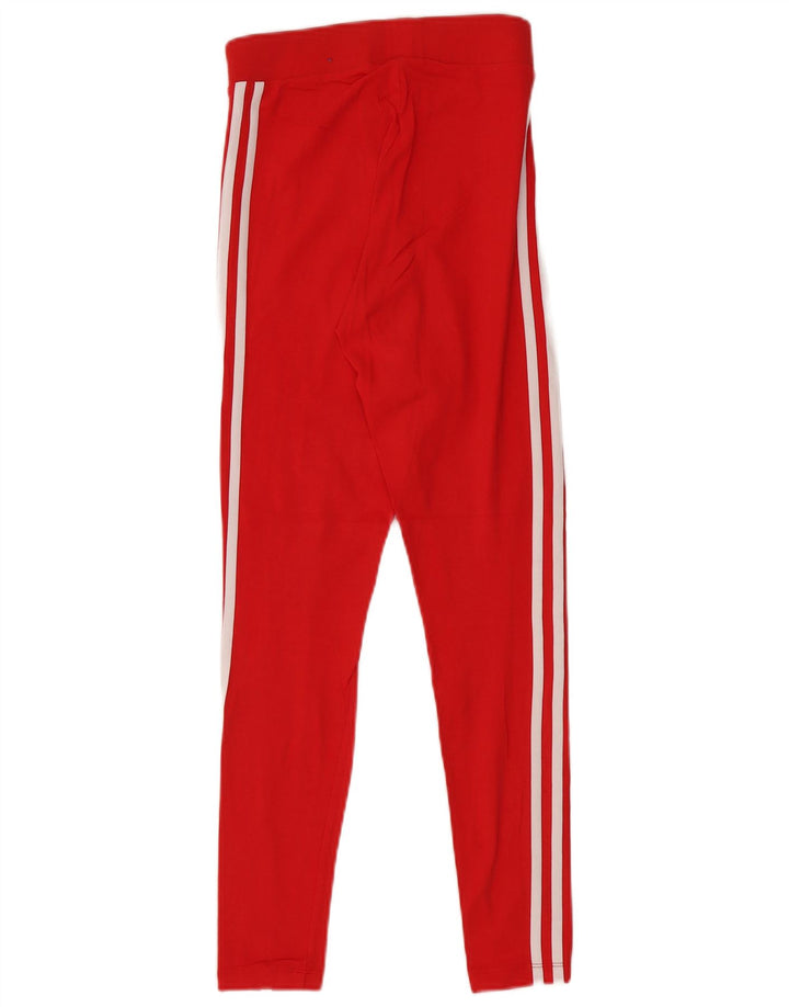 Γυναικείο κολάν Adidas UK 10 Small κόκκινο βαμβακερό