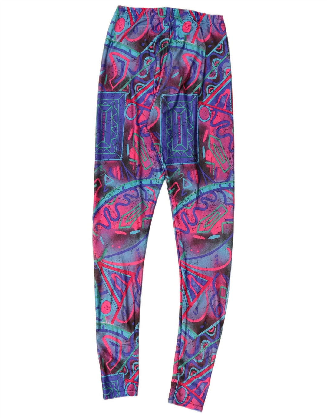 VINTAGE Γυναικείο Κολάν UK 6 XS Πολύχρωμο Γεωμετρικό