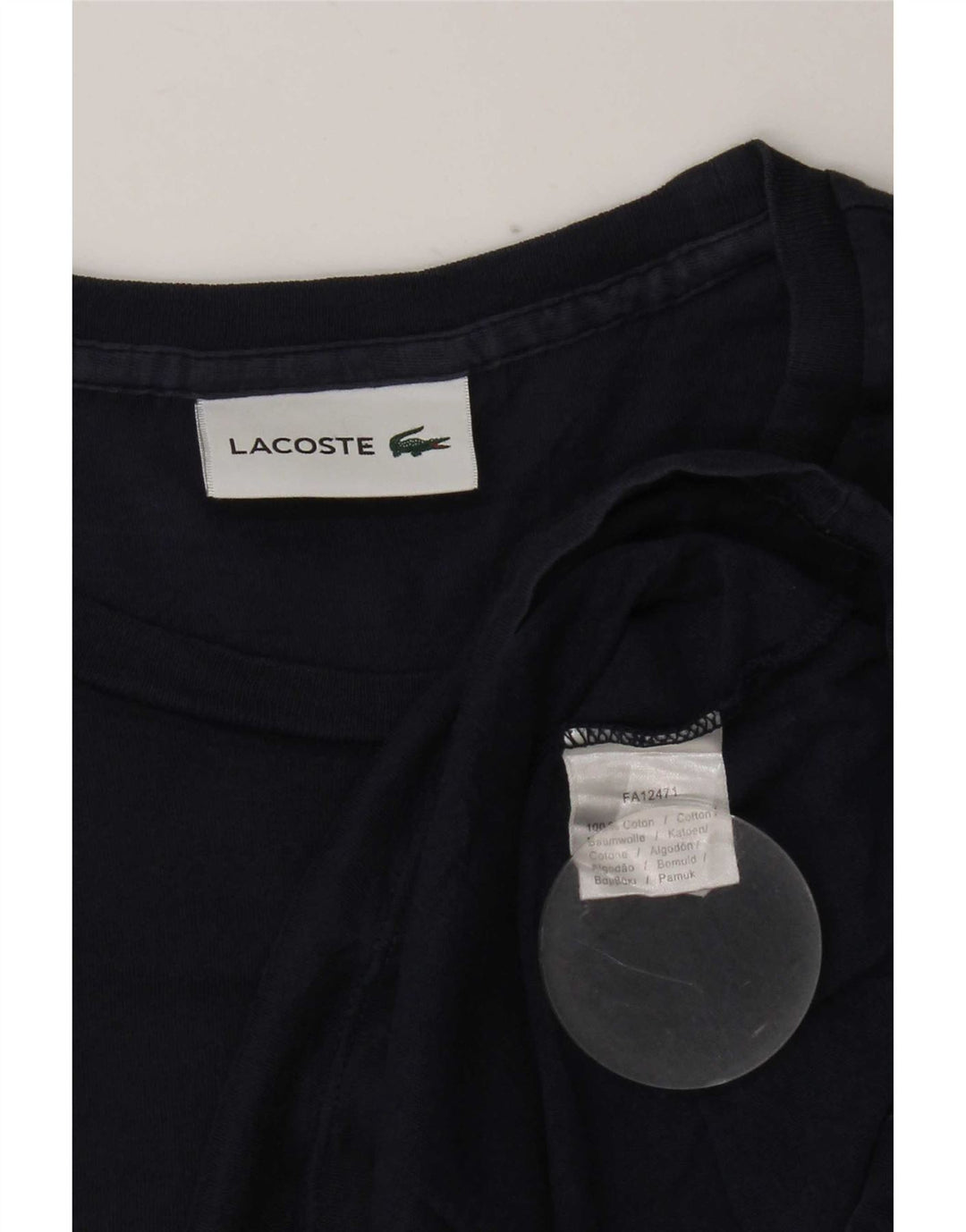 Ανδρικό T-Shirt Lacoste Top από μεσαίο μπλε ναυτικό βαμβακερό