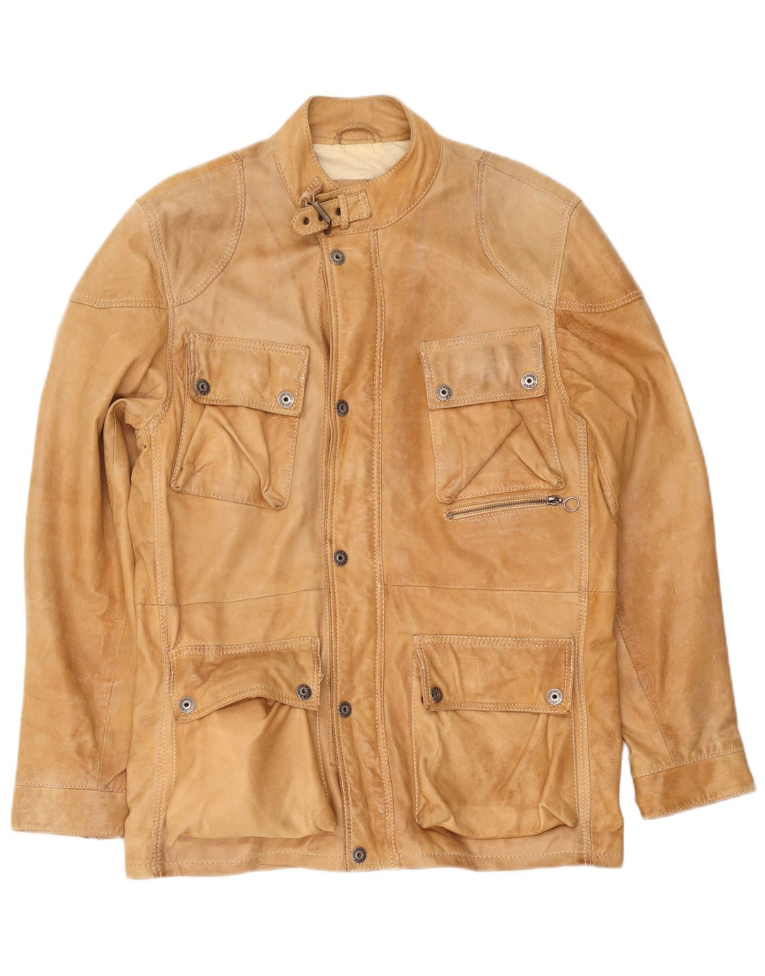 Ανδρικό δερμάτινο μπουφάν Gipsy UK 38 Medium Brown