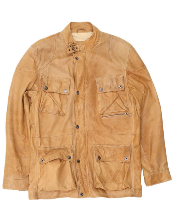Ανδρικό δερμάτινο μπουφάν Gipsy UK 38 Medium Brown