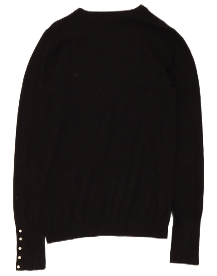 Zara Γυναικείο πουλόβερ με λαιμόκοψη UK 8 Small Black