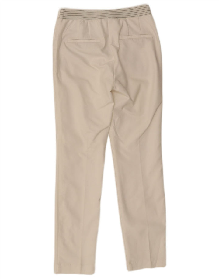 ZARA Γυναικείο Slim παντελόνι Chino Small W26 L28 Λευκό Πολυεστέρας