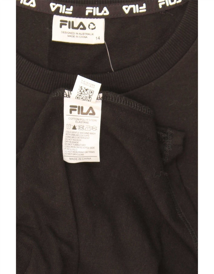 Fila Γυναικείο Graphic Basic Φόρεμα UK 14 Μεσαίο μαύρο βαμβακερό