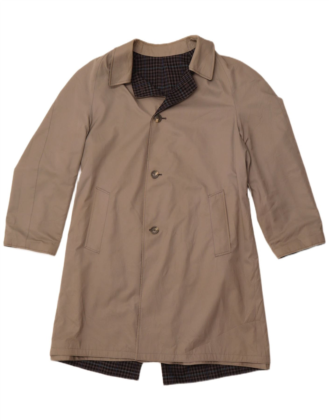 DIOLEN Ανδρική αναστρέψιμη καμπαρντίνα UK 40 Large Grey Check Polyester