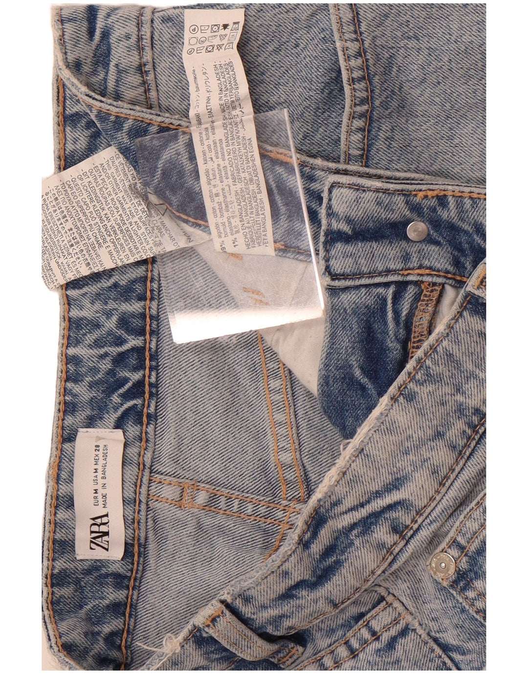 Zara Γυναικεία Τζιν Φούστα Μεσαία W28 Μπλε Βαμβακερή