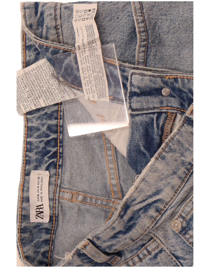 Zara Γυναικεία Τζιν Φούστα Μεσαία W28 Μπλε Βαμβακερή