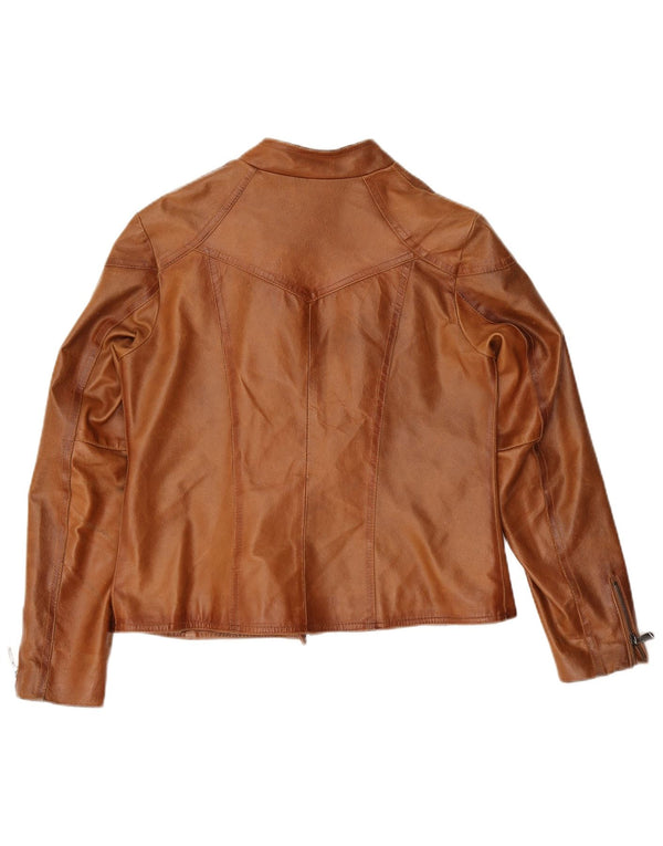 Bata Γυναικείο Δερμάτινο Μπουφάν Biker UK 14 Large Brown