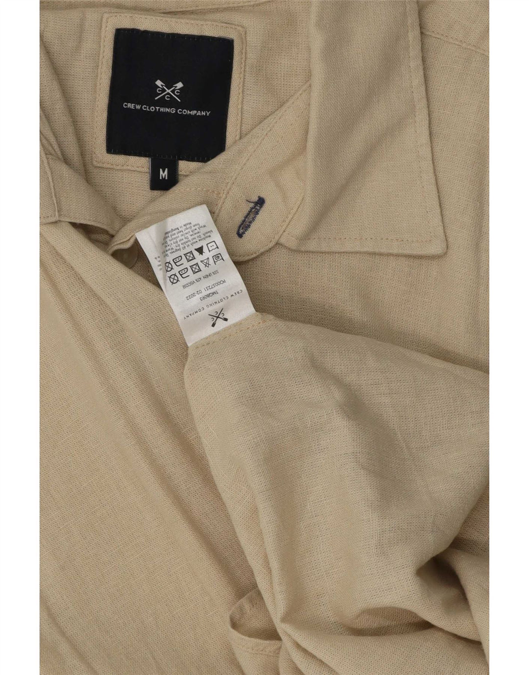 Ανδρικό πουκάμισο Crew Clothing Medium Beige Λινό
