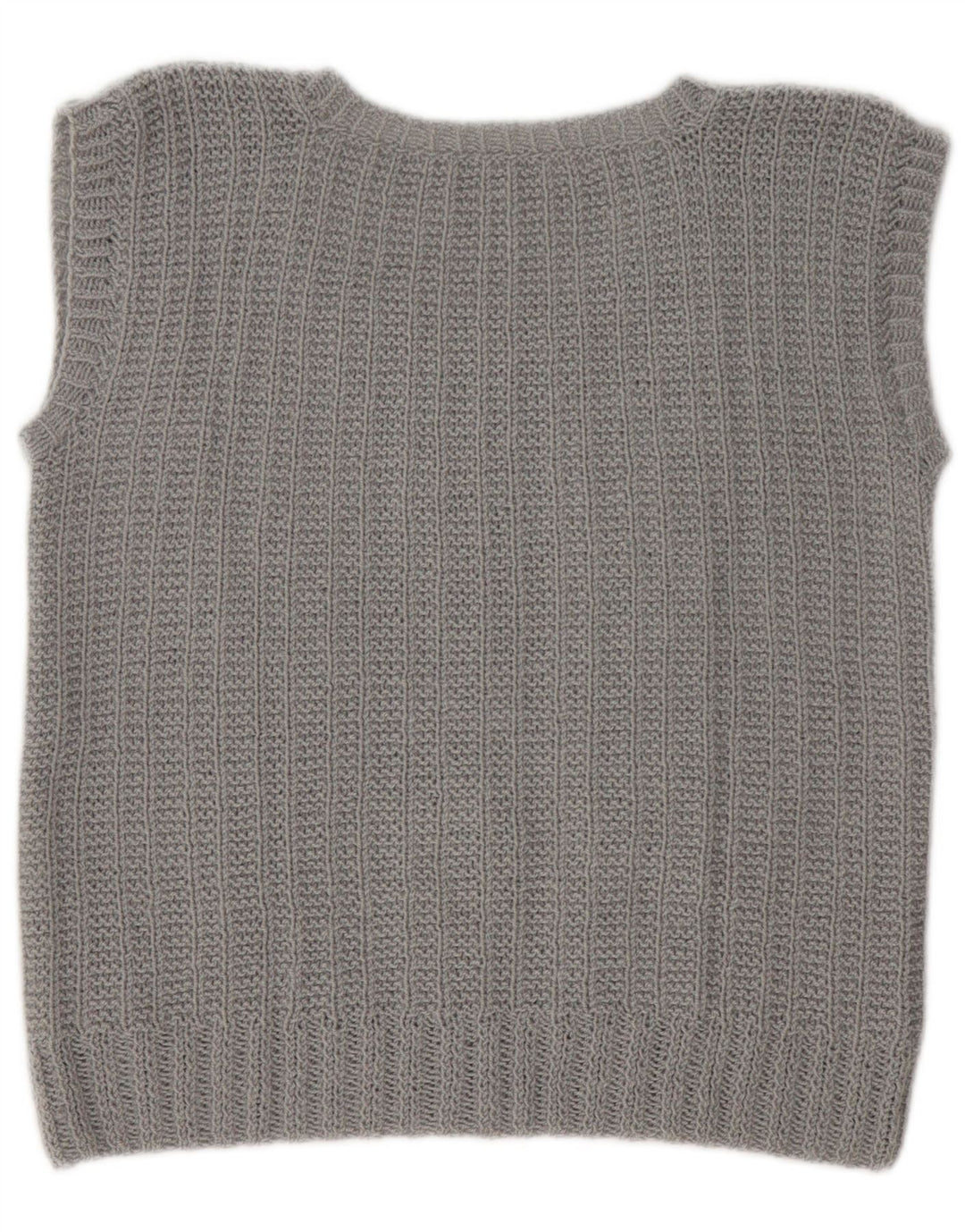 Vintage γυναικείο γιλέκο Tank Top UK 14 Medium Grey