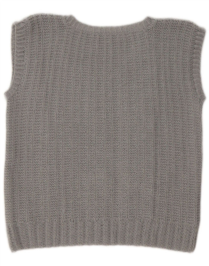 Vintage γυναικείο γιλέκο Tank Top UK 14 Medium Grey