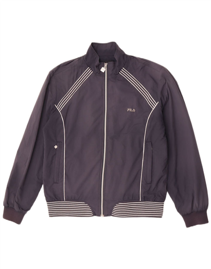 Fila Γυναικείο Bomber Jacket UK 18 XL Navy Blue ριγέ πολυεστέρας
