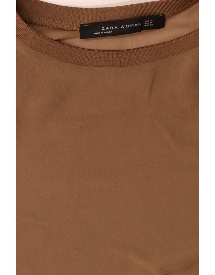 Zara Γυναικείο Maxi Φόρεμα UK 14 Medium Beige
