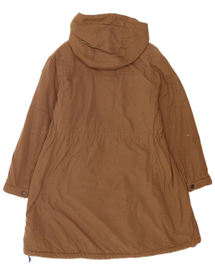 Invicta γυναικείο μπουφάν Parka με κουκούλα UK 6 XS καφέ Houndstooth Polyamide