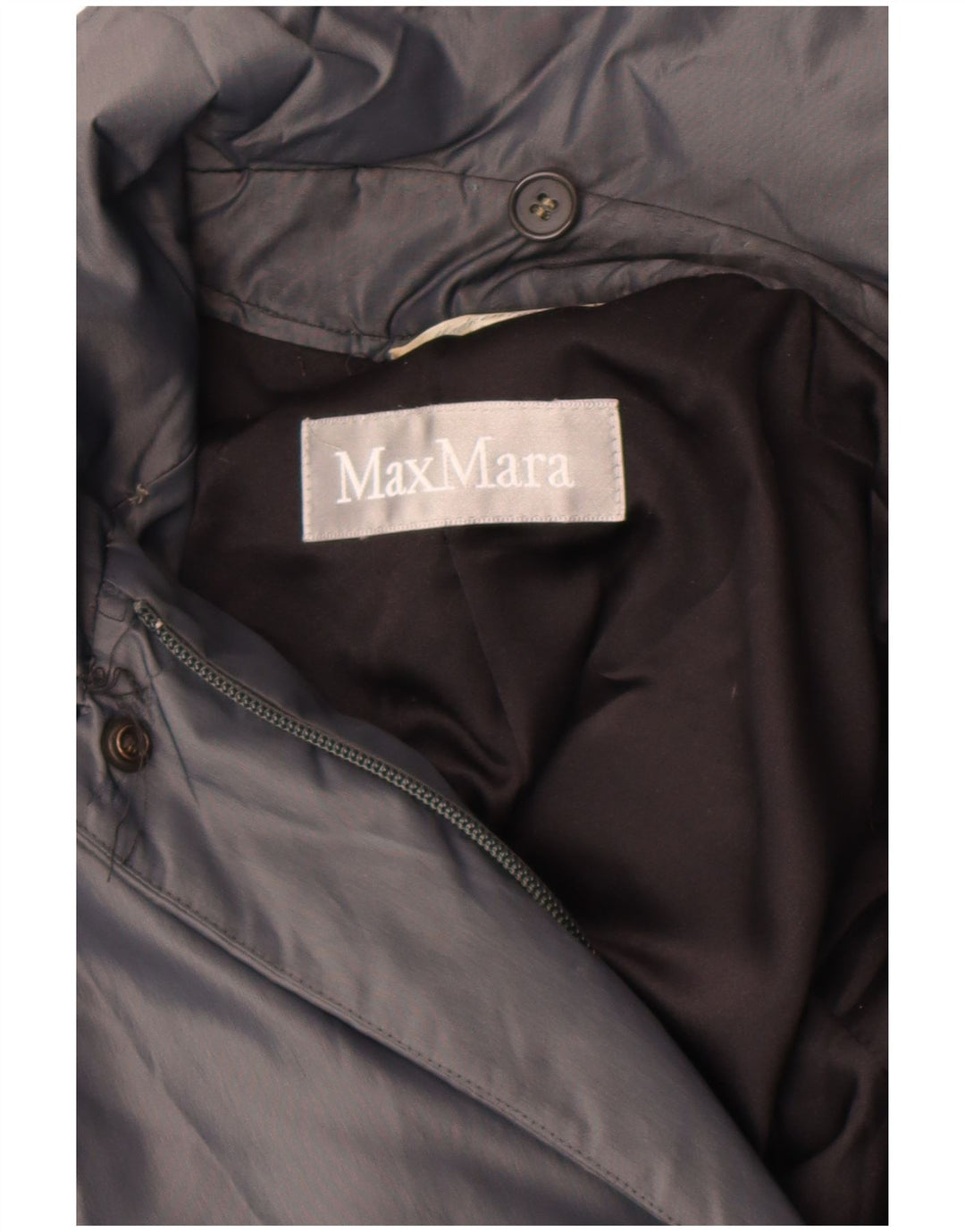 Max Mara Γυναικείο Μπουφάν UK 14 Large Grey Nylon