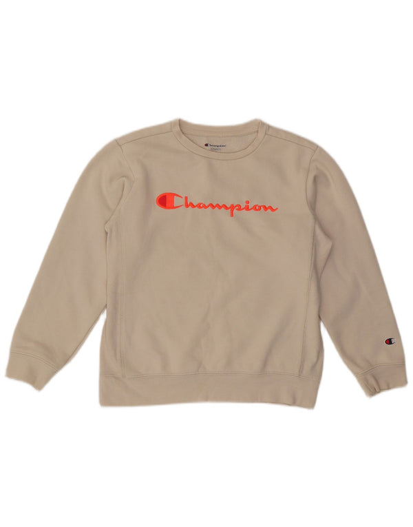 Champion Γυναικεία Γραφική Φούτερ Jumper UK 16 Large Off White Βαμβακερά