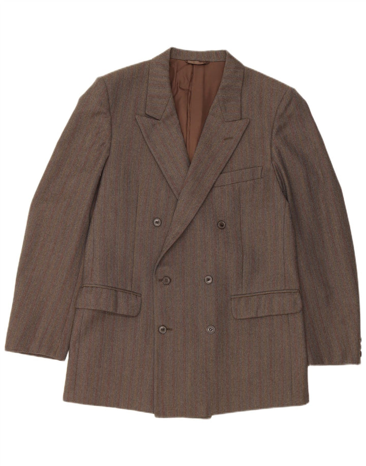 Vintage Ανδρικό Διπλό Μπουφάν Blazer IT 50 Large Grey Pinstripe