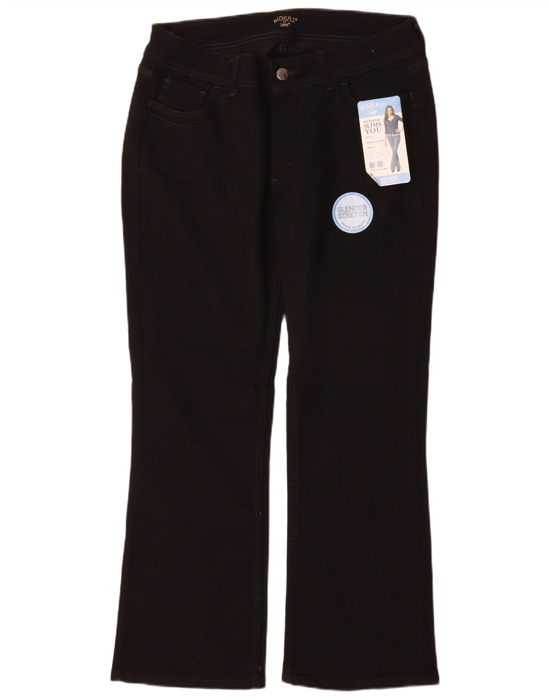 Lee Womens Slender Bootcut Jeans US 16 2XL W34 L30 μαύρο βαμβακερό