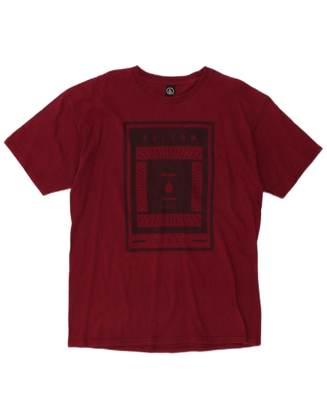 Ανδρικό γραφικό μπλουζάκι Volcom Top Large Burgundy