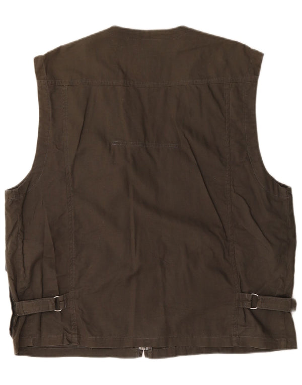 MC Kee's Mens Utility Gilet UK 42 XL Καφέ Βαμβακερό
