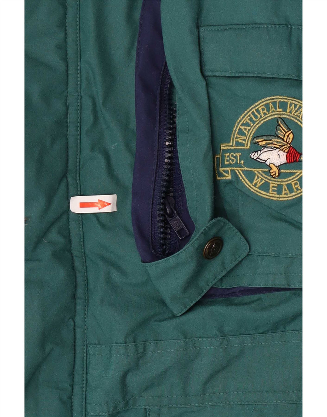 Vintage Ανδρικό μπουφάν Parka με κουκούλα UK 40 Large Green Polyester